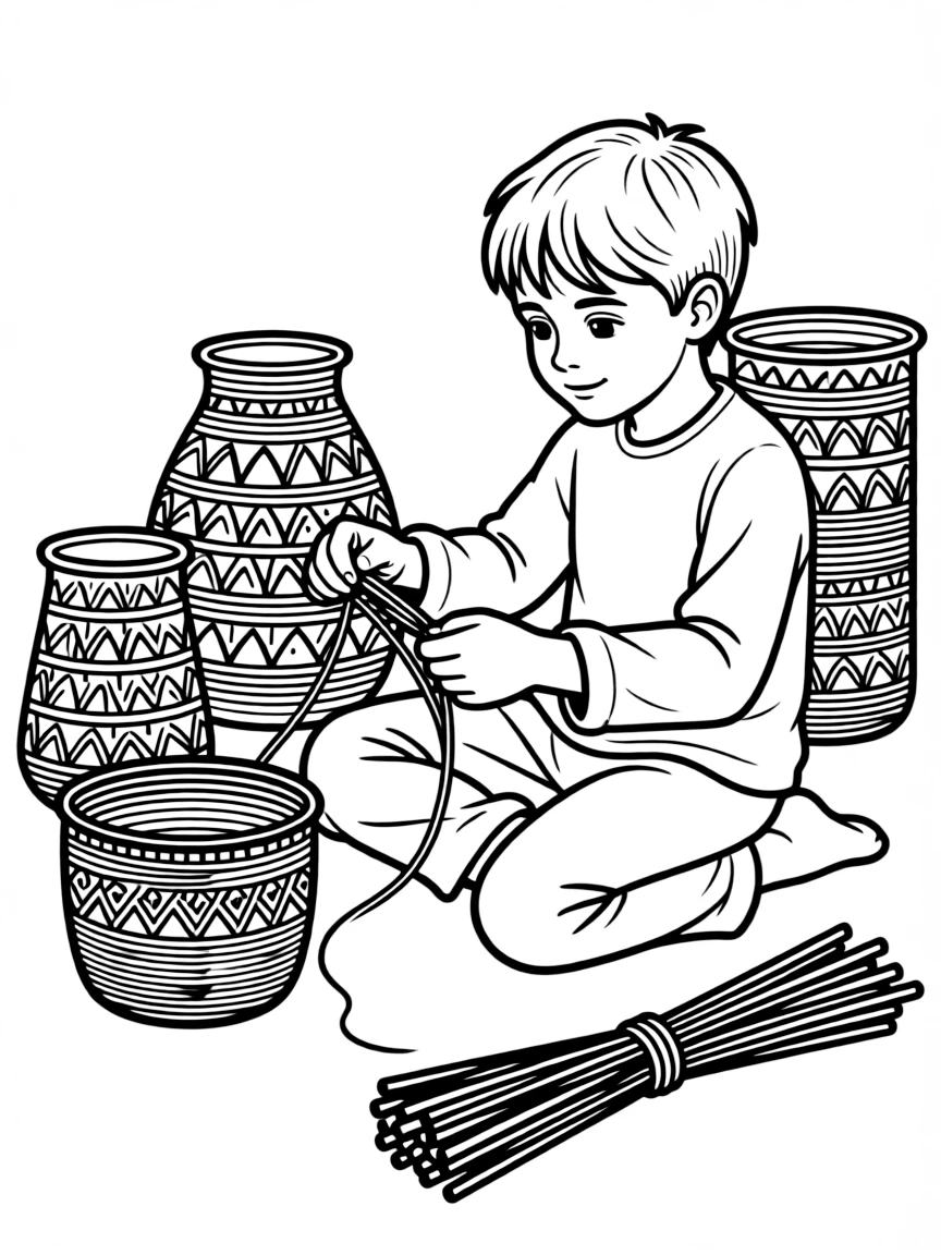 (Arab) Traditional Arabic basket weaving