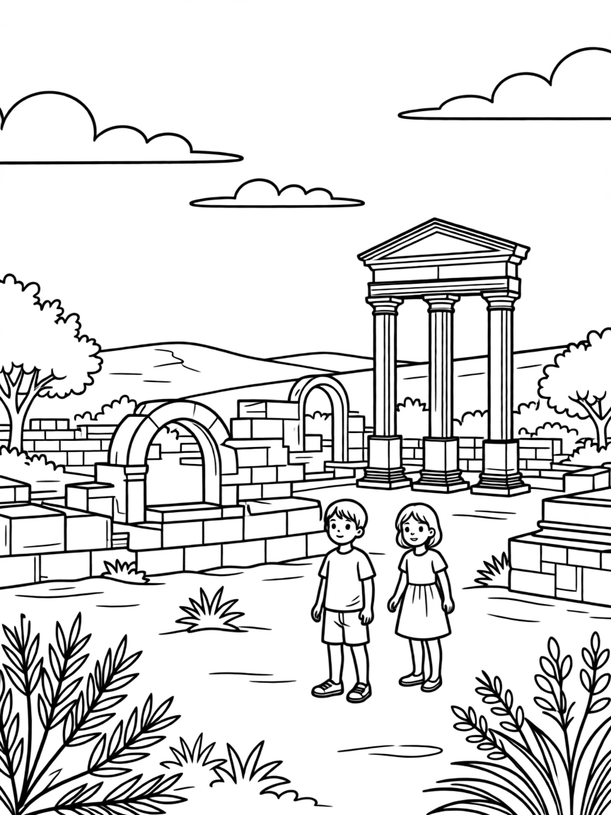 (Arab) The Sabratha Roman ruins in Libya