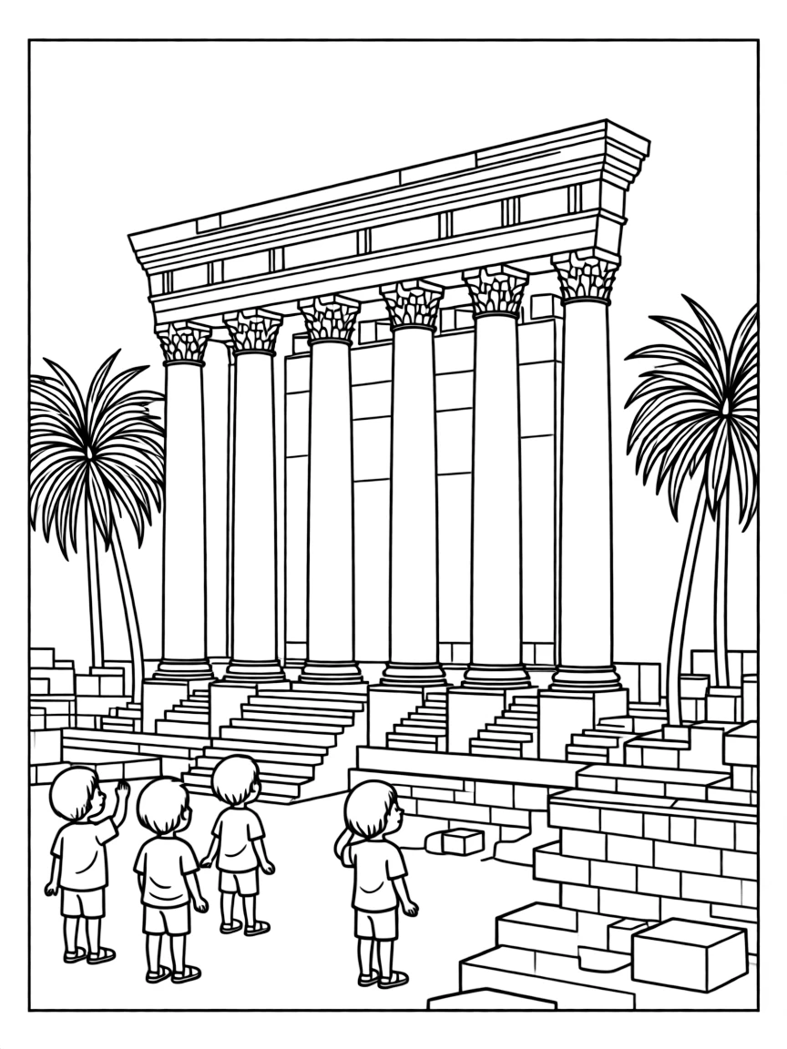 (Arab) The Baalbek temple complex in Lebanon