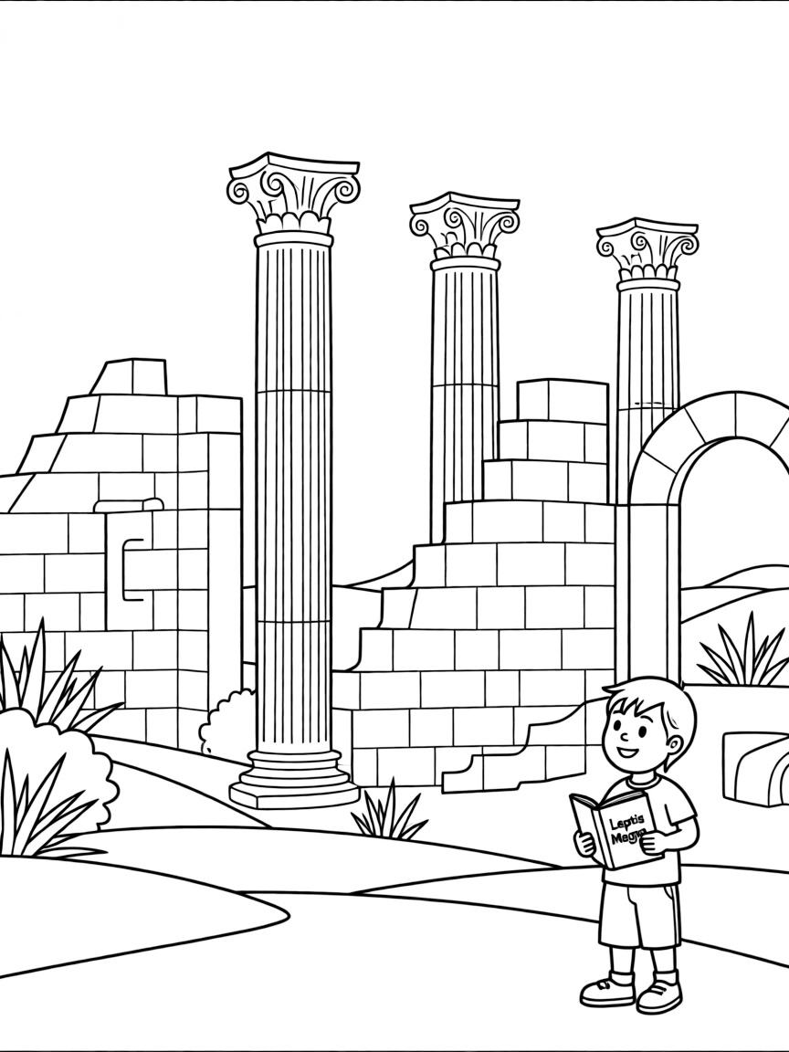 (Arab) The Leptis Magna ruins in Libya