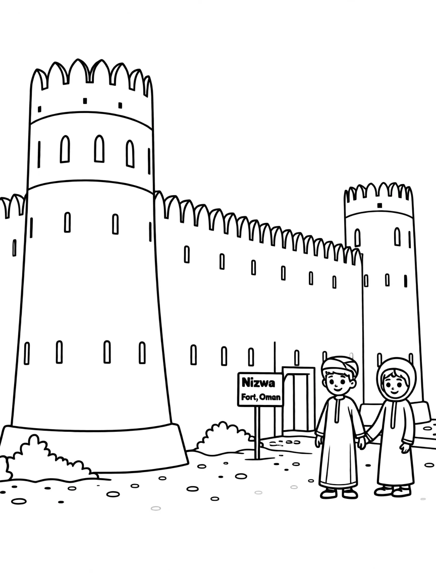 (Arab) The Nizwa Fort in Oman