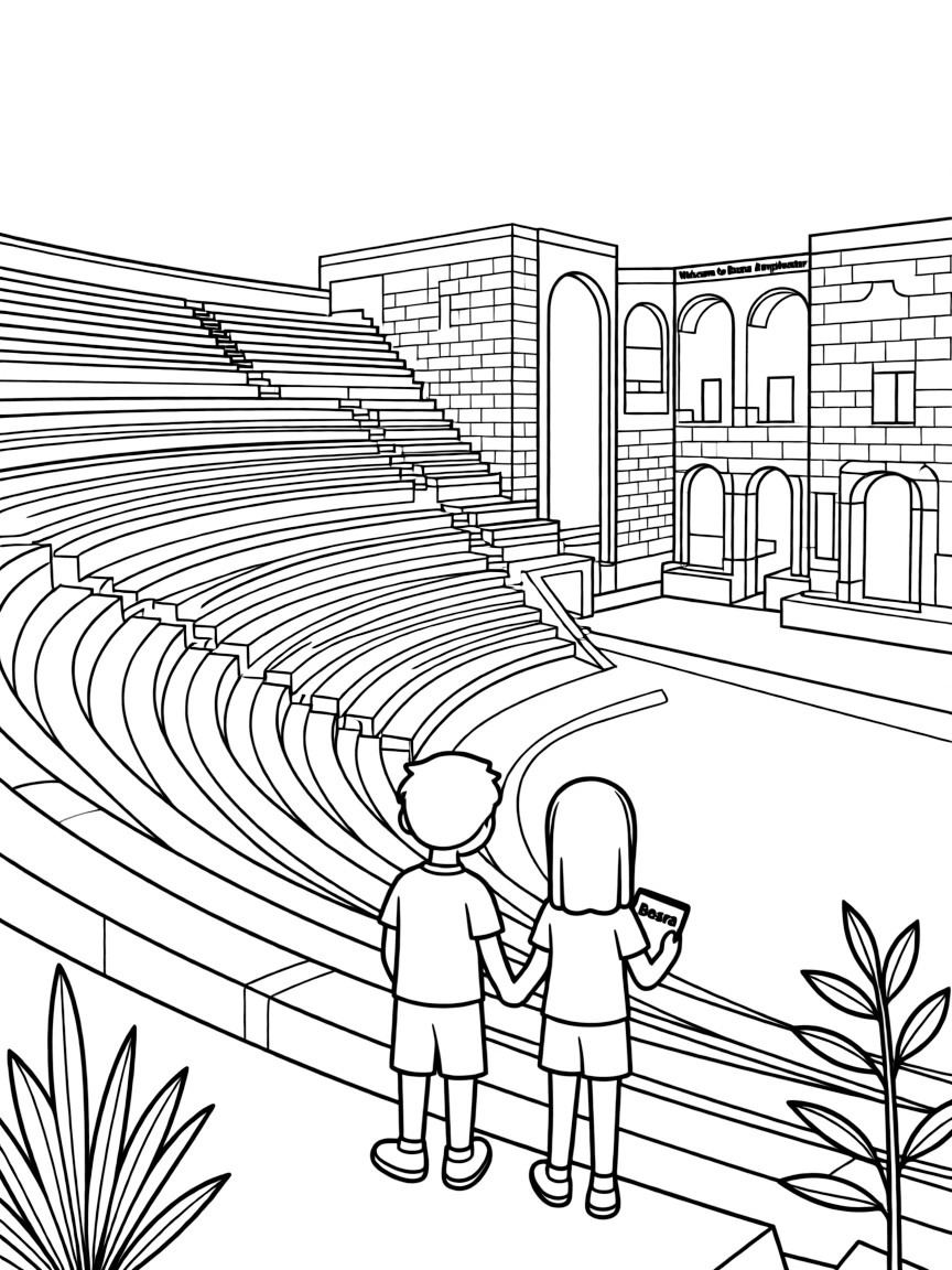 (Arab) The Bosra amphitheater in Syria