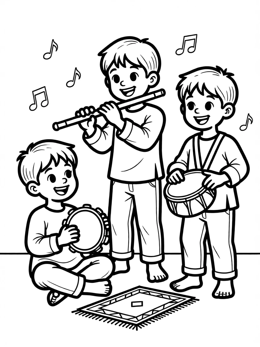 (Arab) Arabic children playing music
