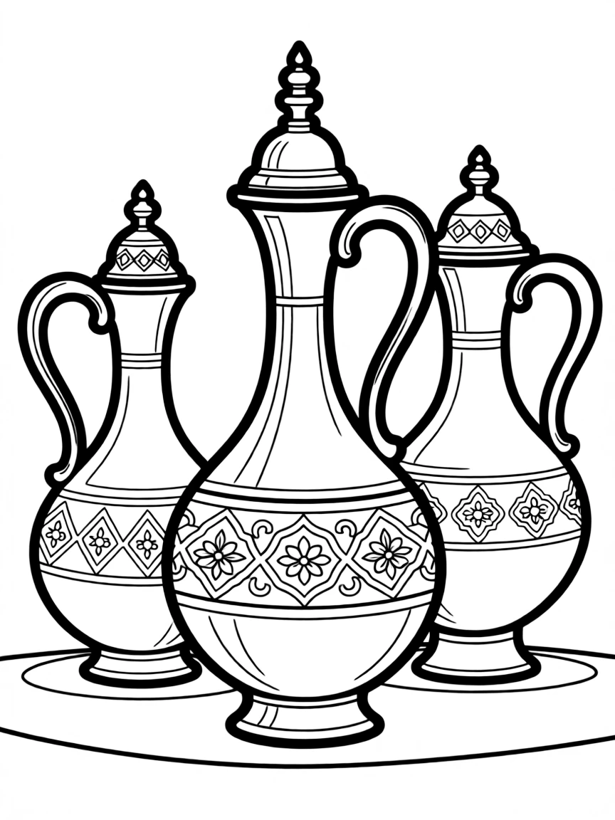 (Arab) Traditional Arabic copper vessels