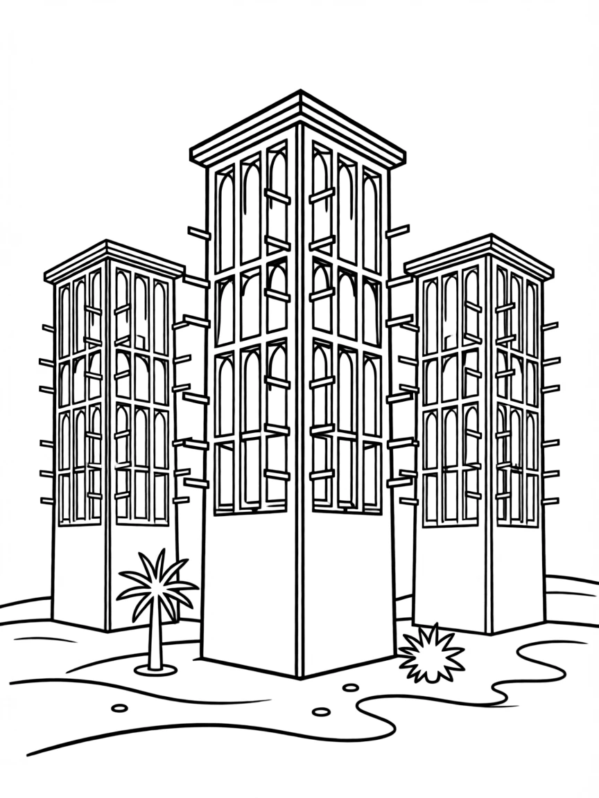 (Arab) UAE traditional wind towers