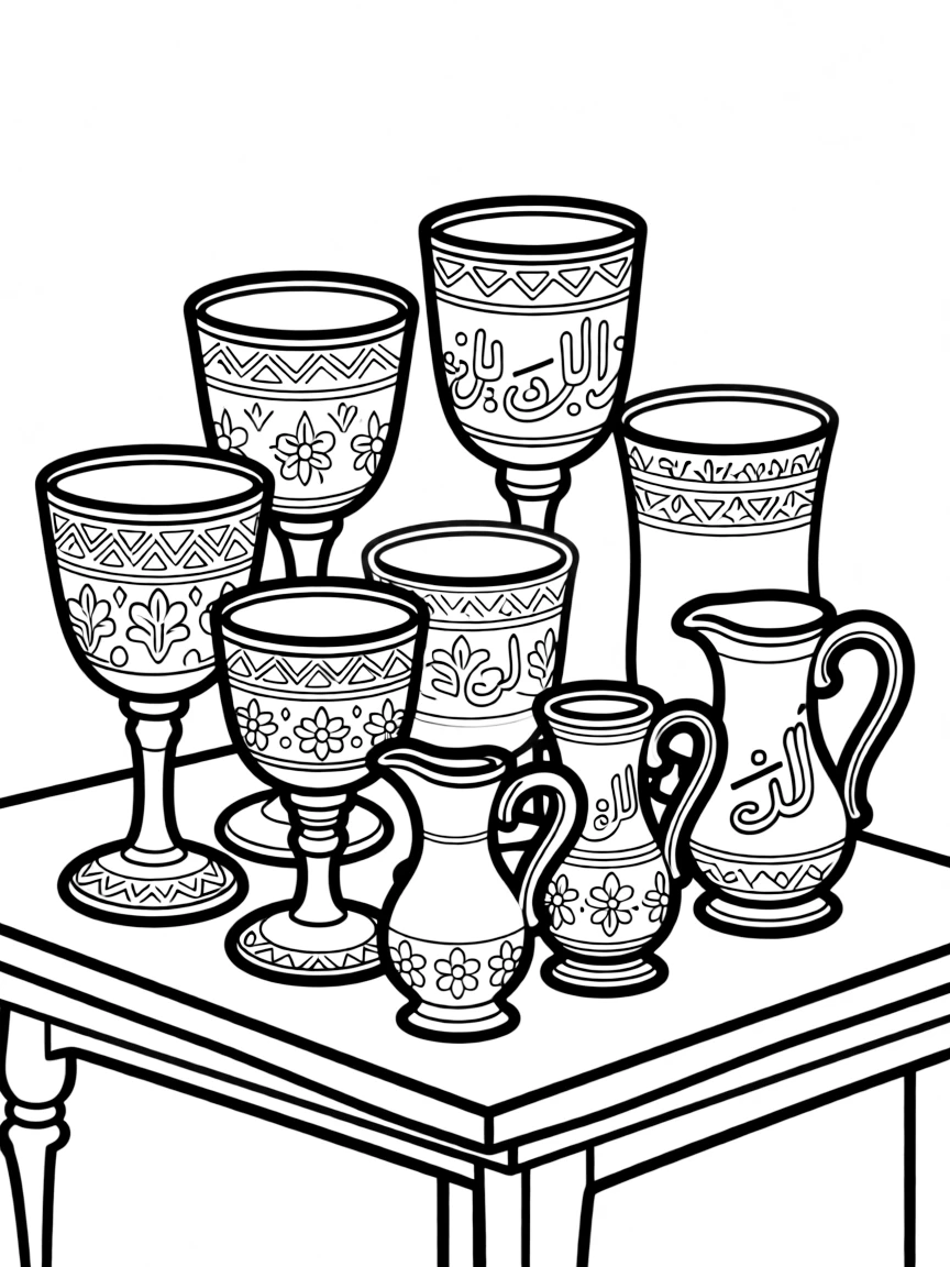 (Arab) Traditional Arabic ceremonial cups