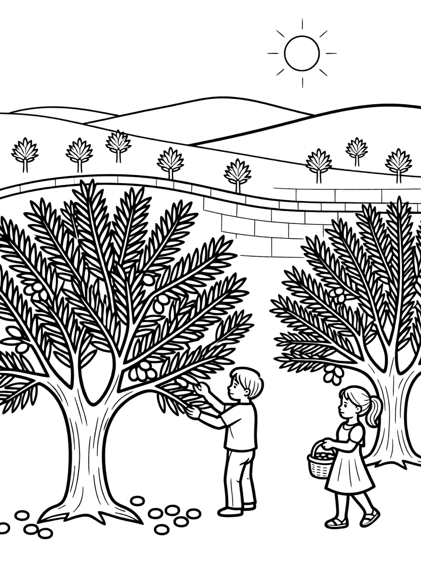 (Arab) Palestinian olive tree groves