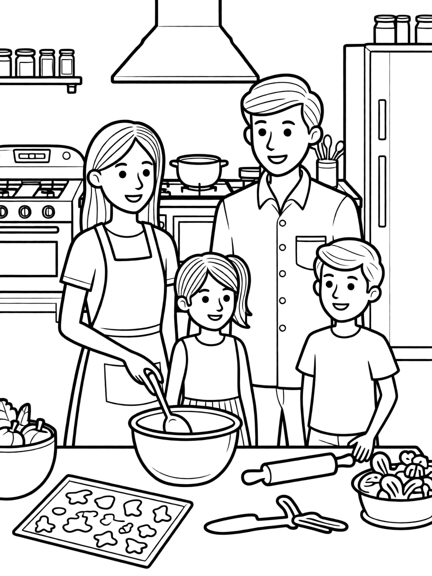 (Arab) Arabic family cooking together