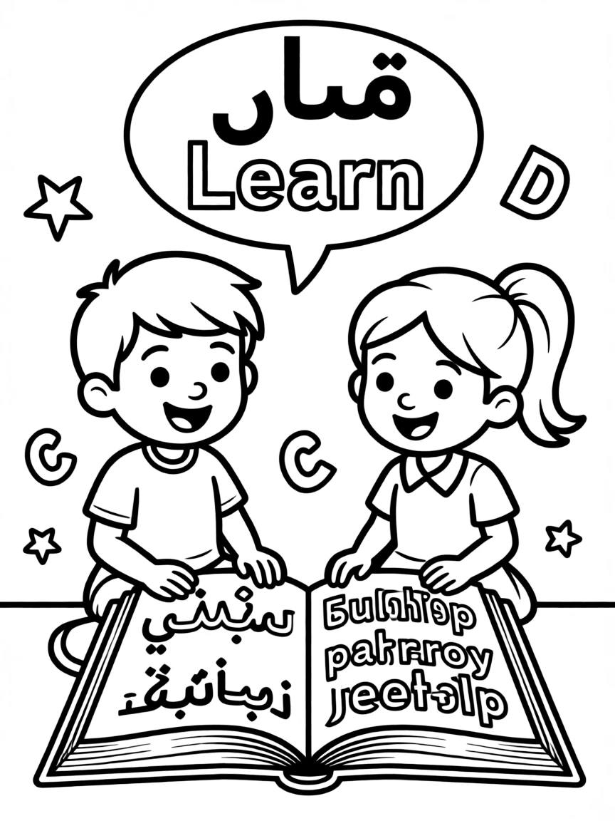 (Arab) Arabic children learning languages