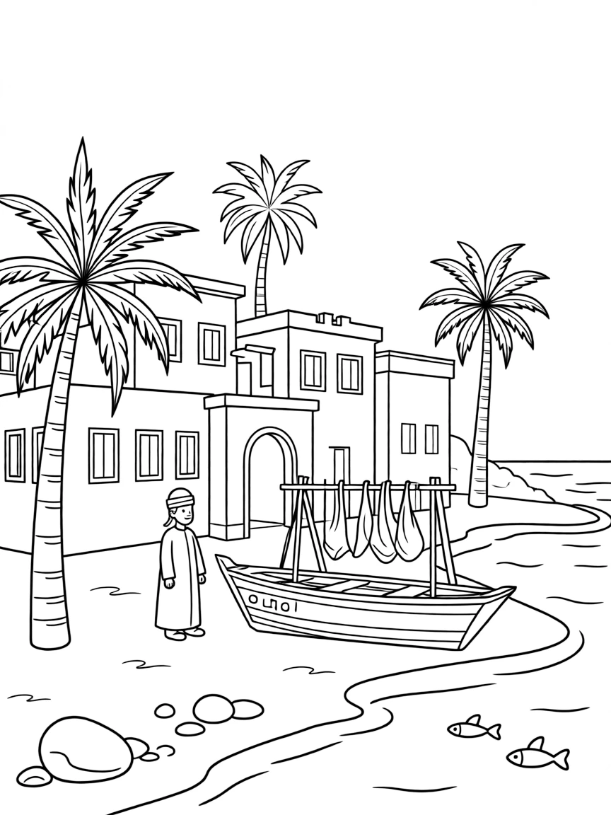 (Arab) Omani traditional fishing villages