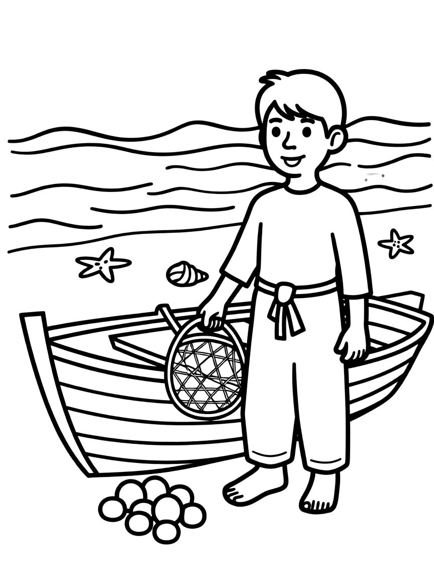 (Arab) Bahraini traditional pearl diving