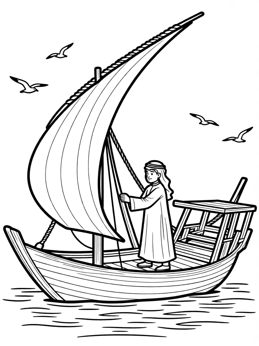(Arab) Kuwaiti traditional dhow building
