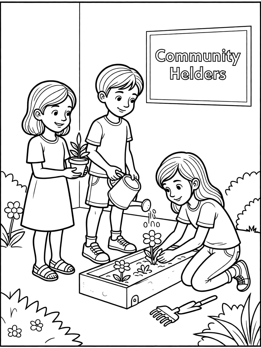 (Arab) Arabic children helping community