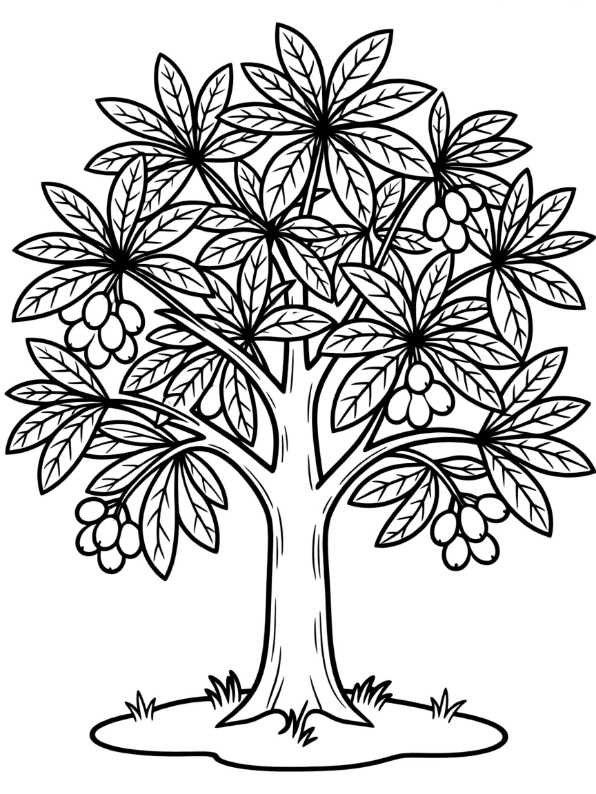 A loquat tree with yellow fruits and oval leaves