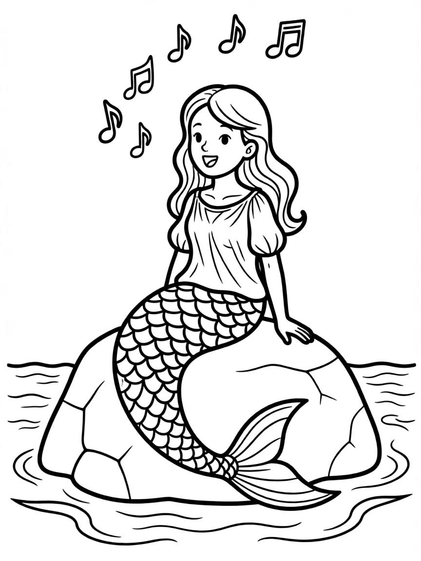 (Greek mythology) A siren singing on a rock
