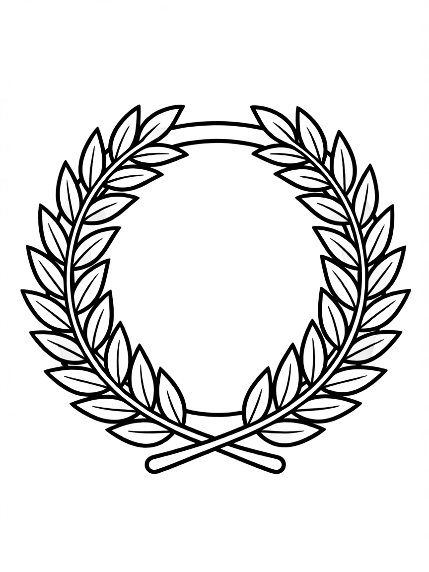 (Greek mythology) A golden laurel crown for a champion