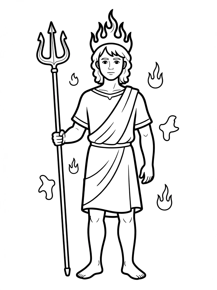 (Greek mythology) Hades with a crown of darkness
