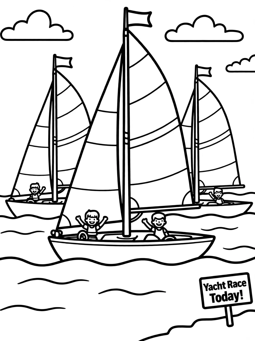 Y is for Yacht race across the ocean
