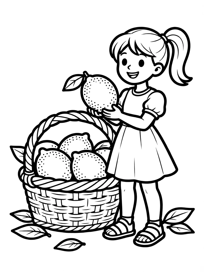 Z is for Zesty lemons in a fruit basket