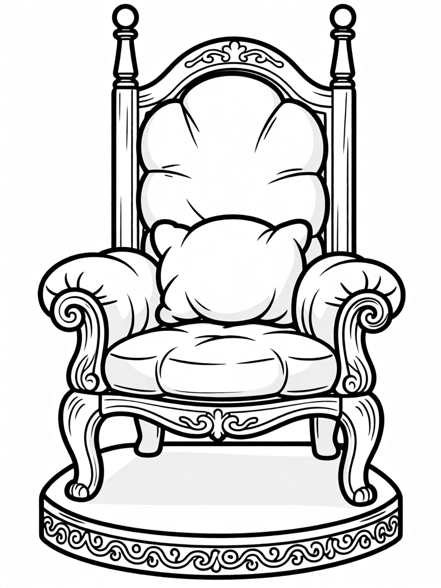 Q is for Queen’s throne with velvet cushions