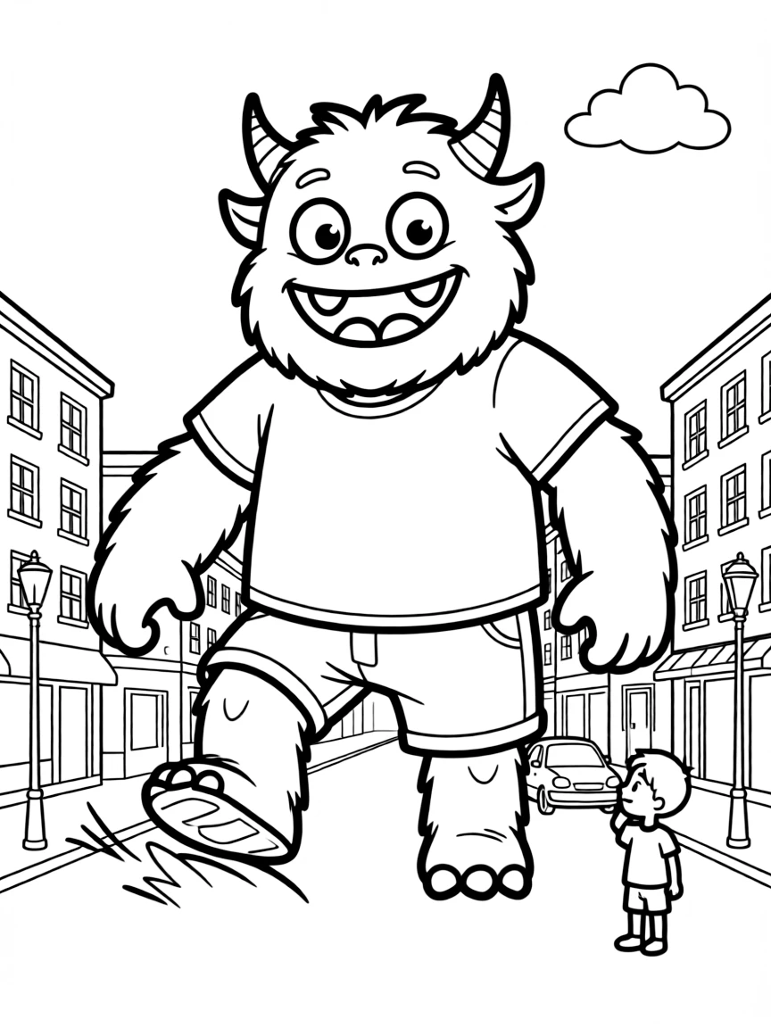 A giant monster stomping.