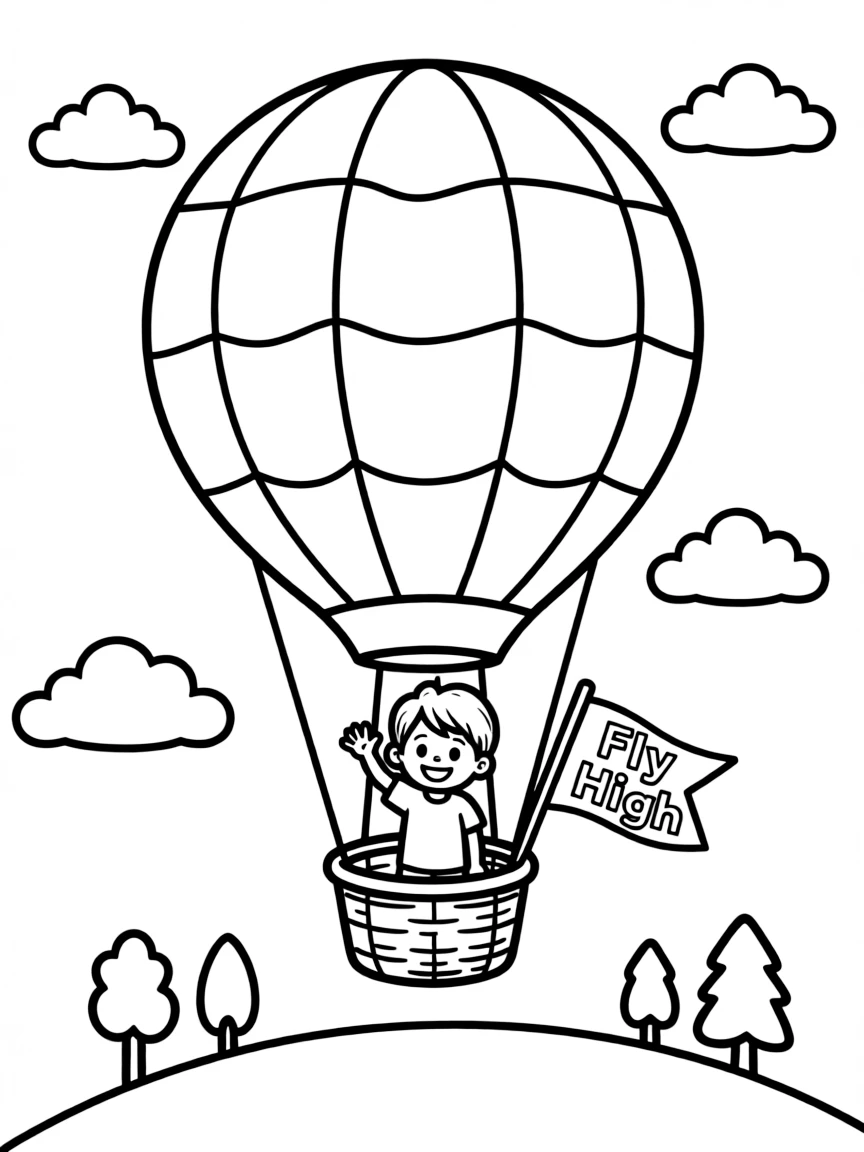 A big hot air balloon.