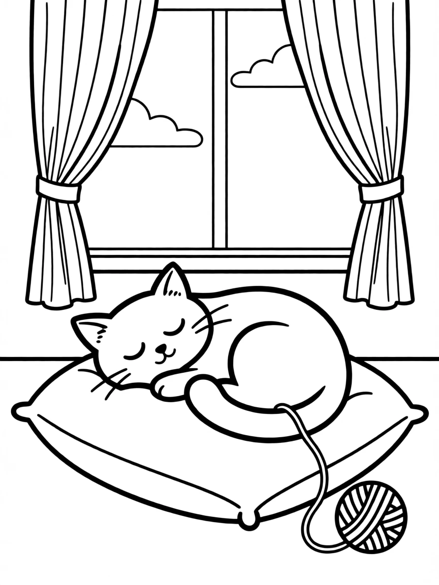 A sleepy cat.