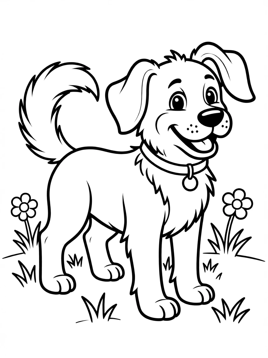 A wagging dog.
