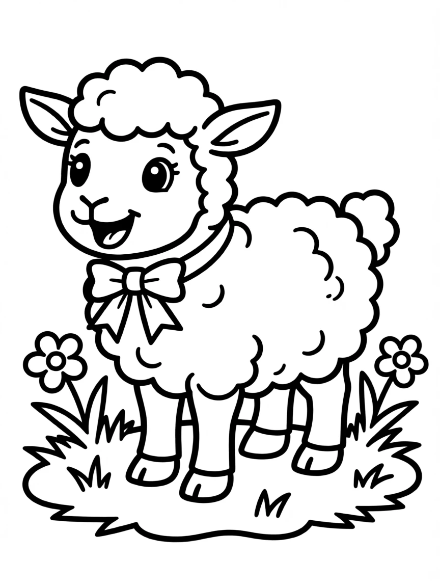 A bleating sheep.