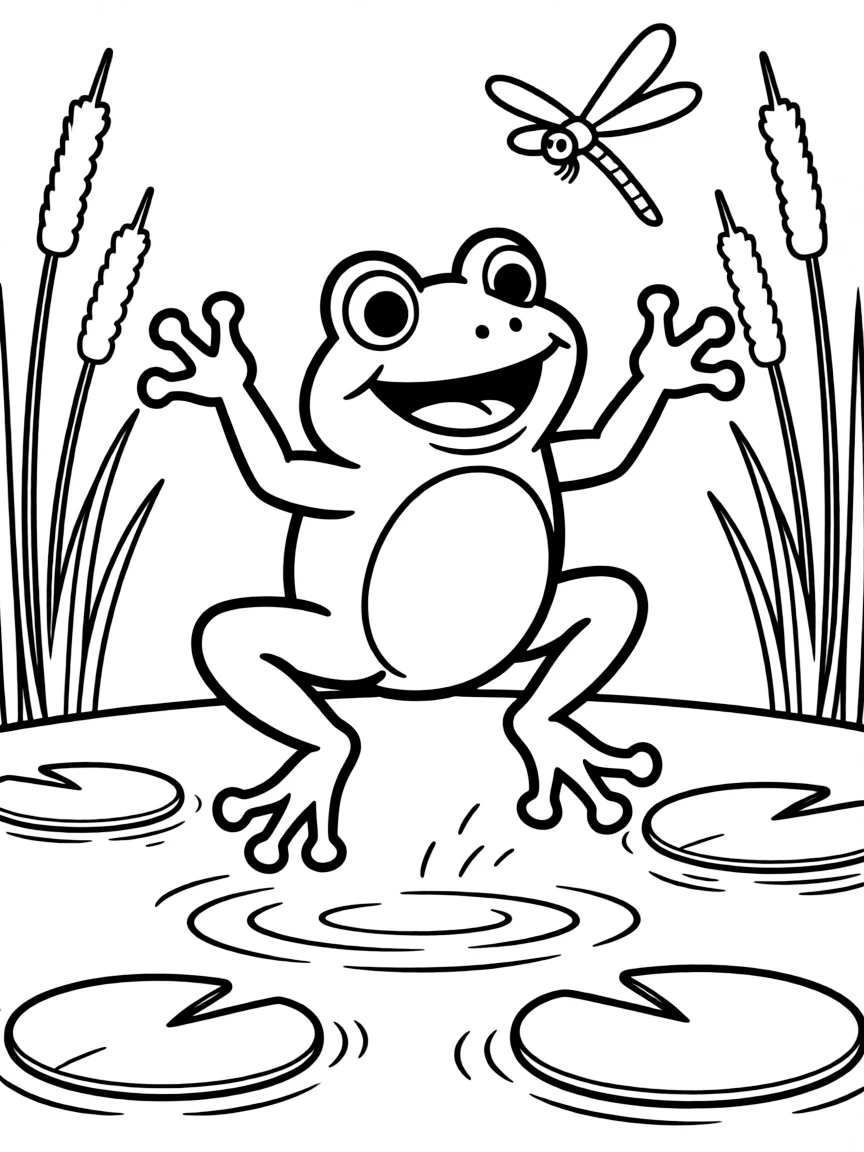 A jumping frog.