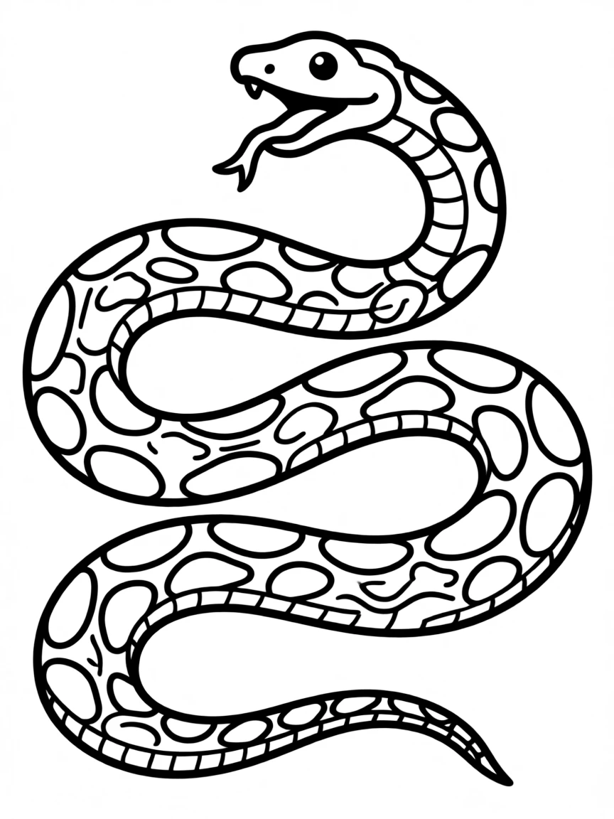A slithering snake.