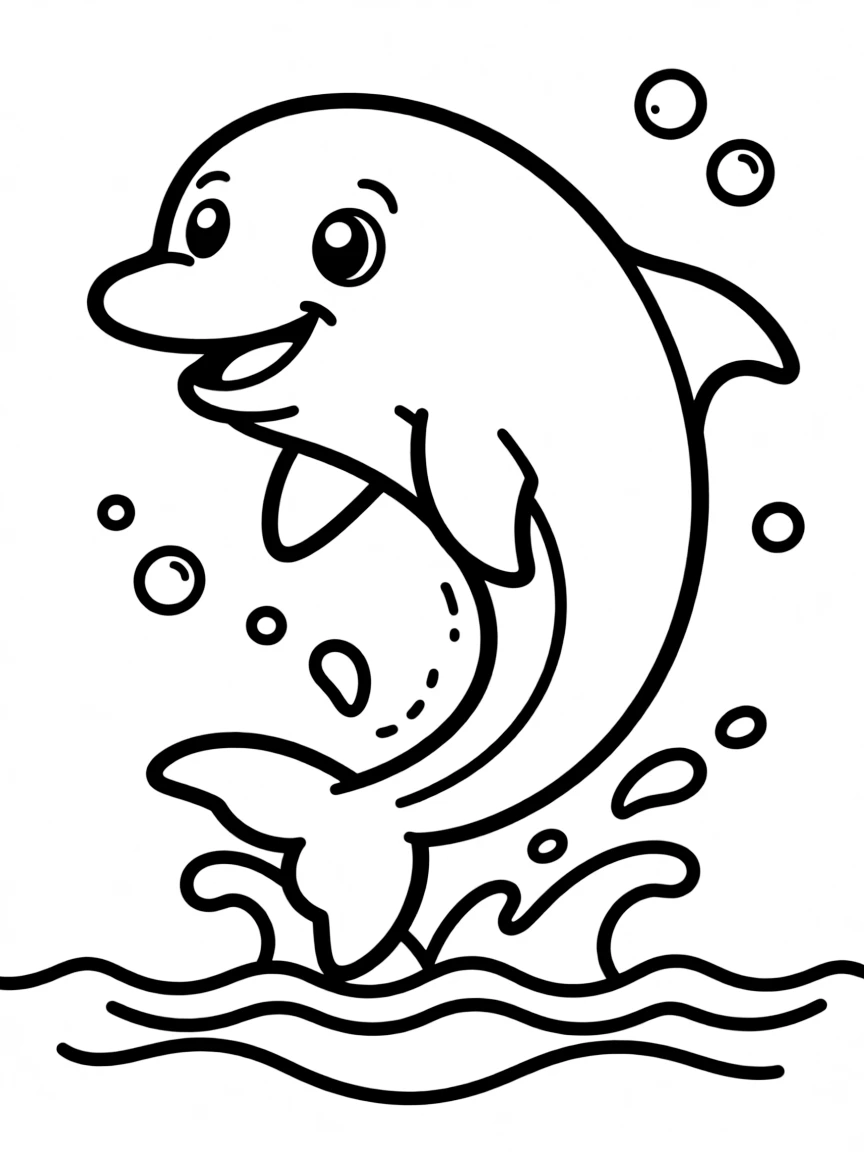 A playful dolphin.