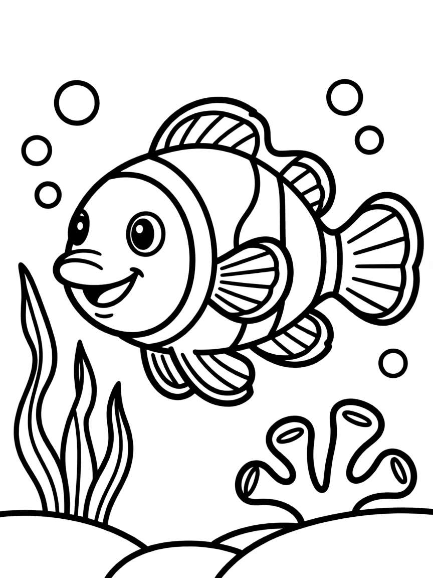 A colorful clownfish.