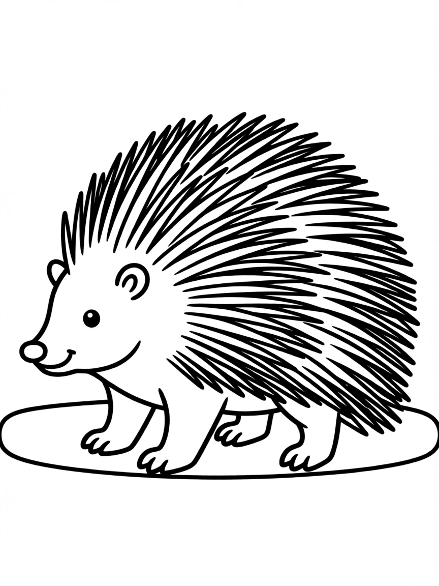 A prickly porcupine.