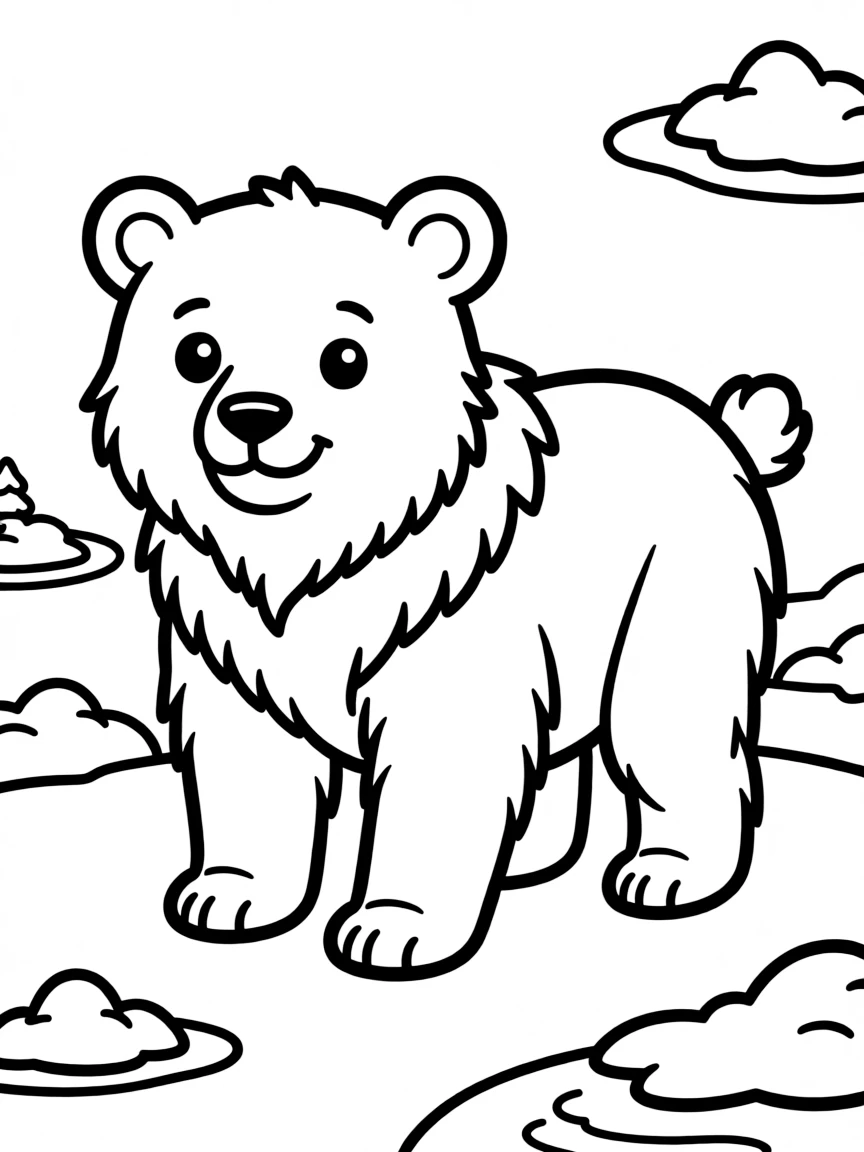 A fluffy polar bear.