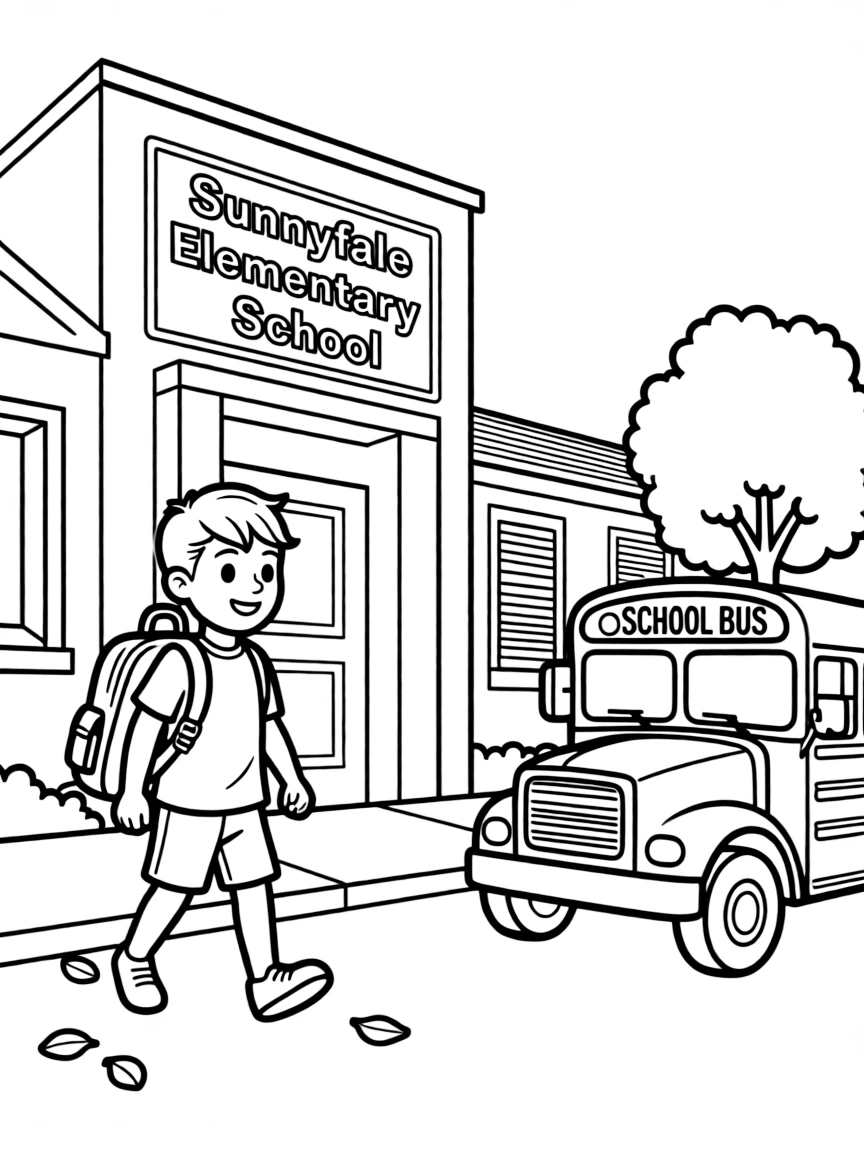A child going to school.