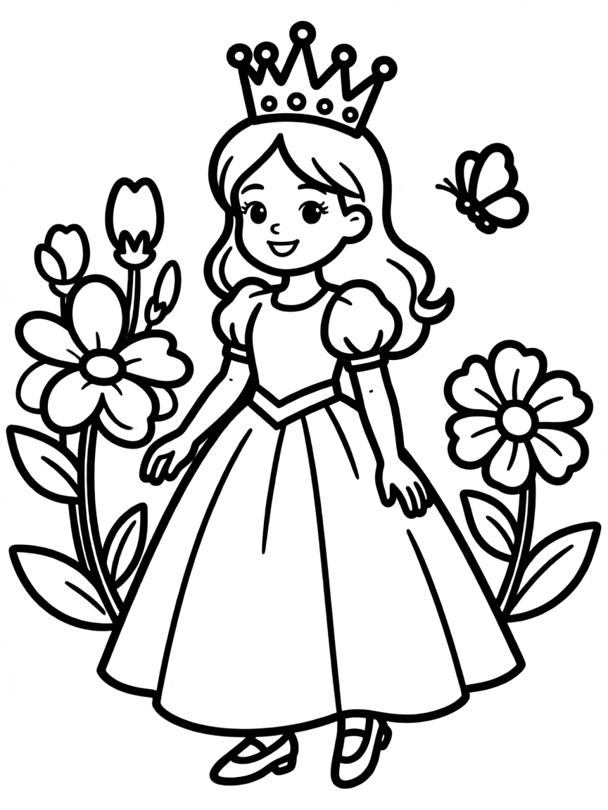 A princess with a crown.