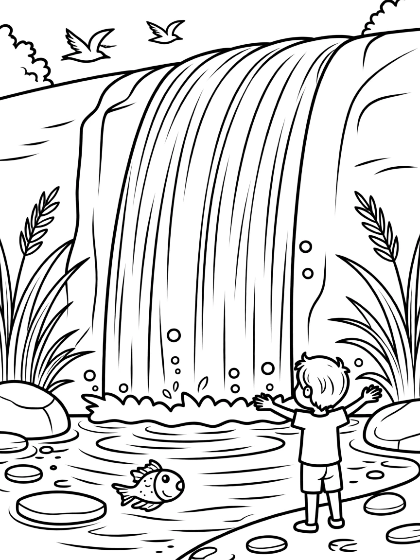 A sparkling waterfall.