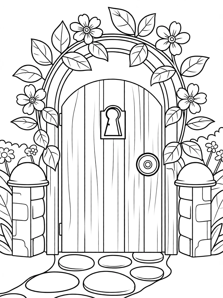 A secret garden gate.
