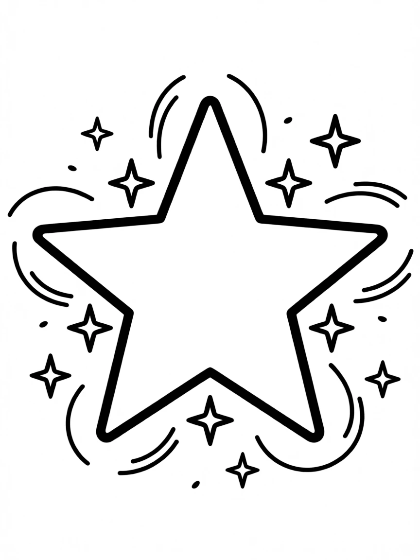 A star twinkling.