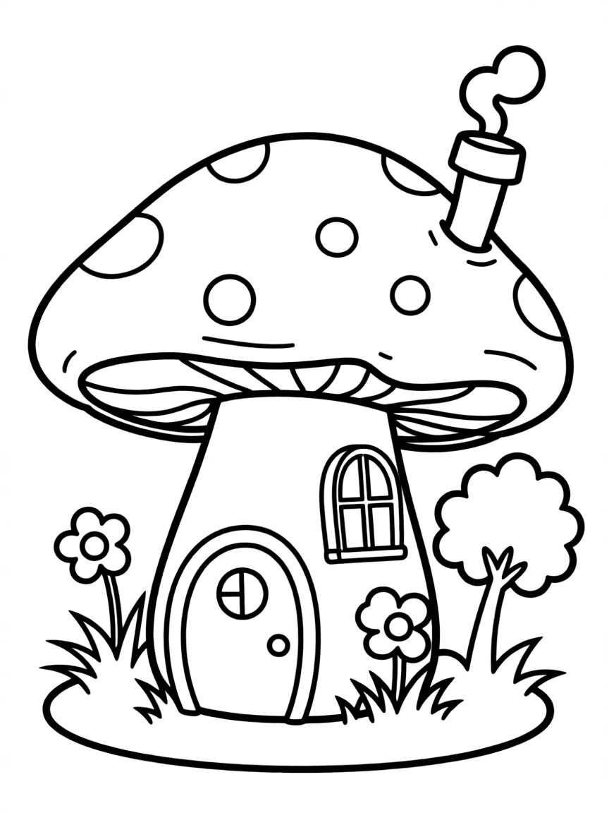 A mushroom house.