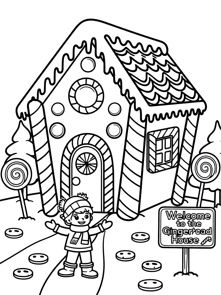 A gingerbread house.
