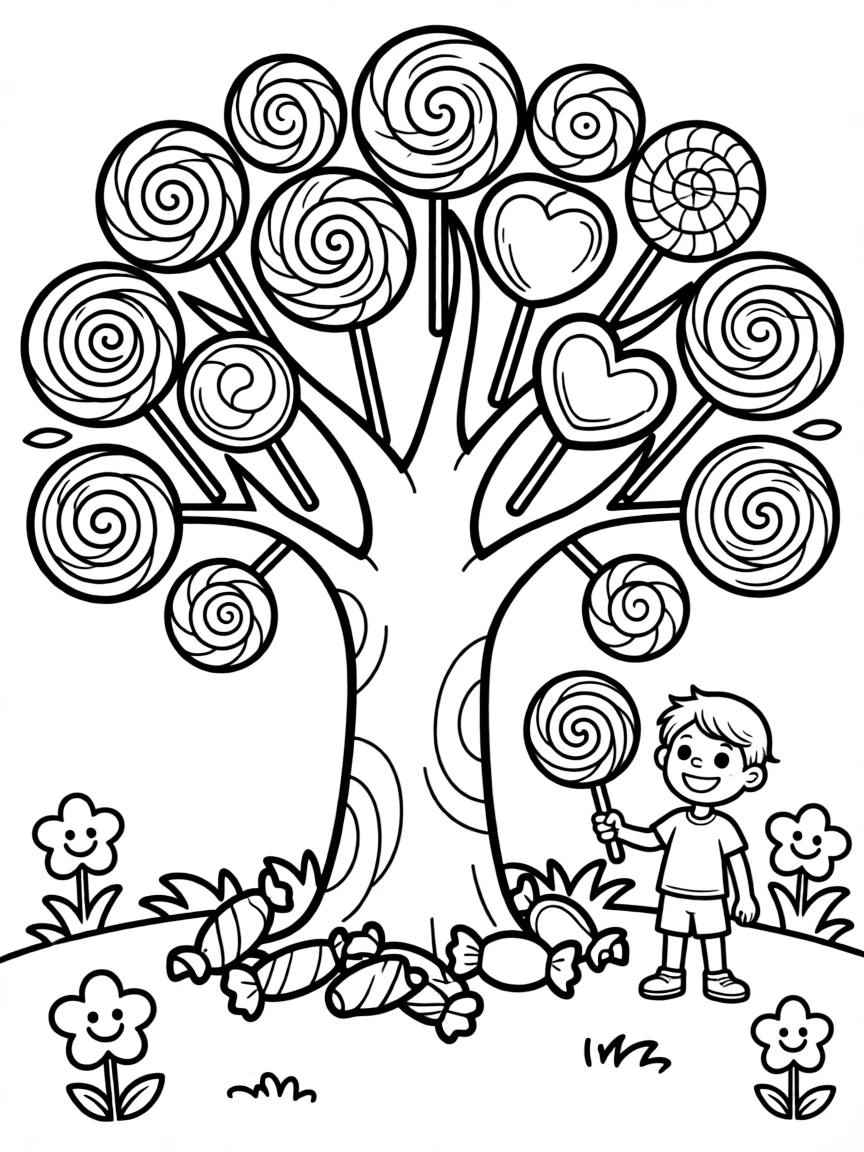 A lollipop tree.