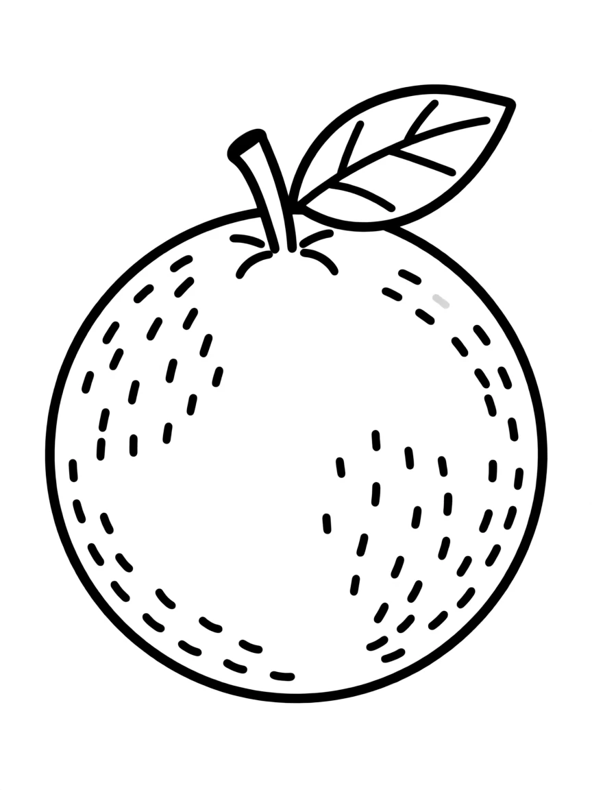 A round orange.