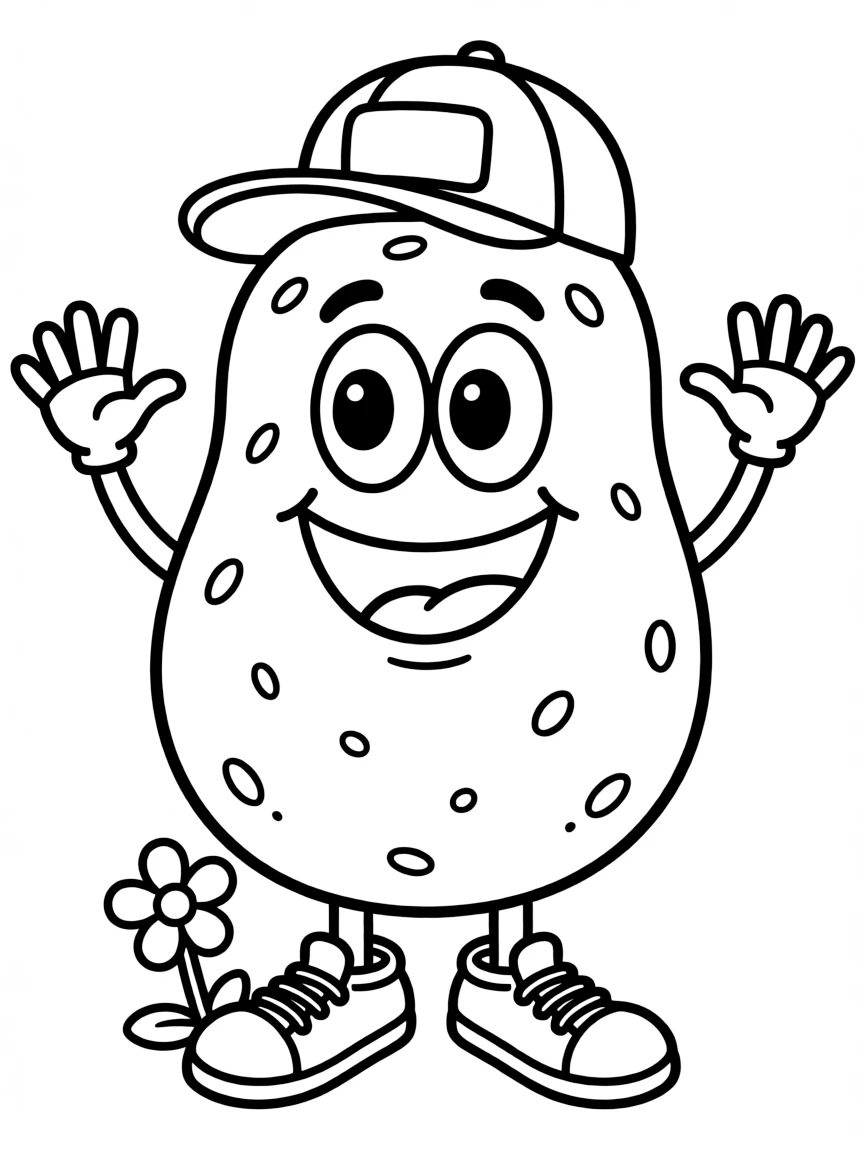 A smiling potato.
