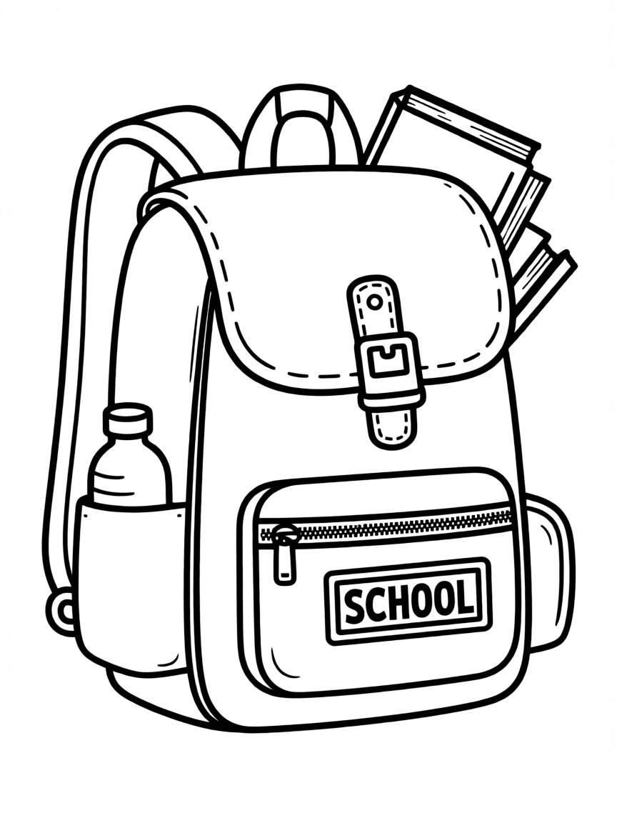 A backpack ready for school.