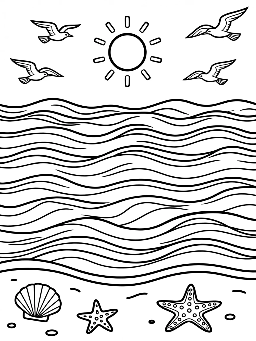 An ocean with waves.