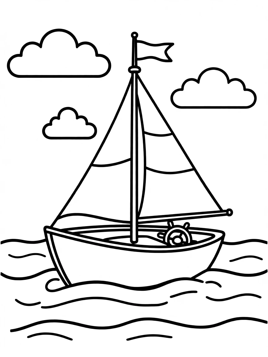 A boat sailing.