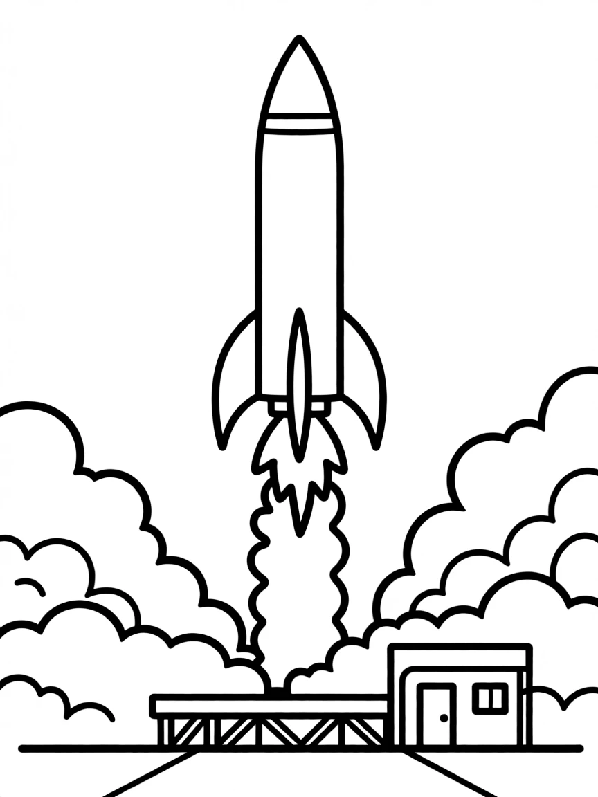 A rocket launching.