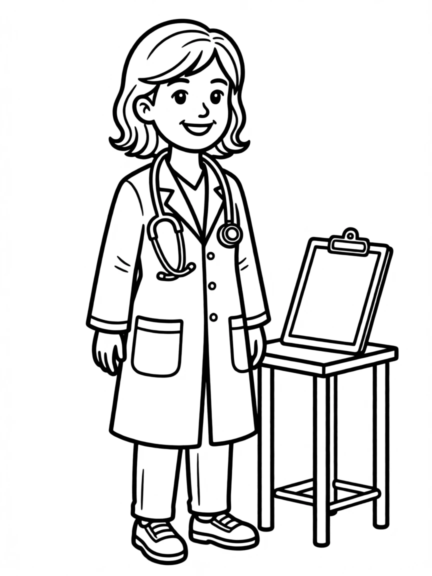 A doctor with a stethoscope.